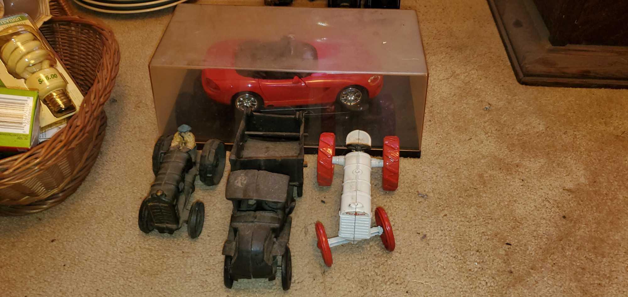 Lot of Cast Iron Car Toys