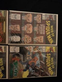 (4) Web of Spider-Man Comic Books