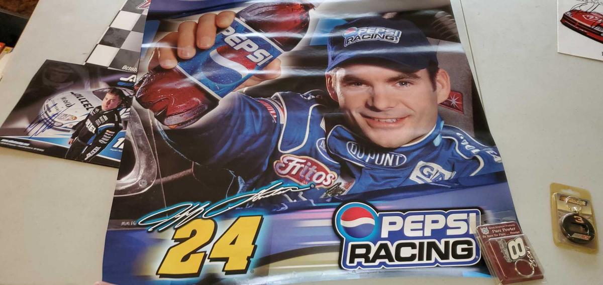 H- NASCAR posters and key chains