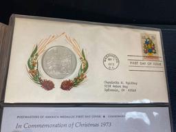 1973 Medallic First Day Covers Post Masters of America