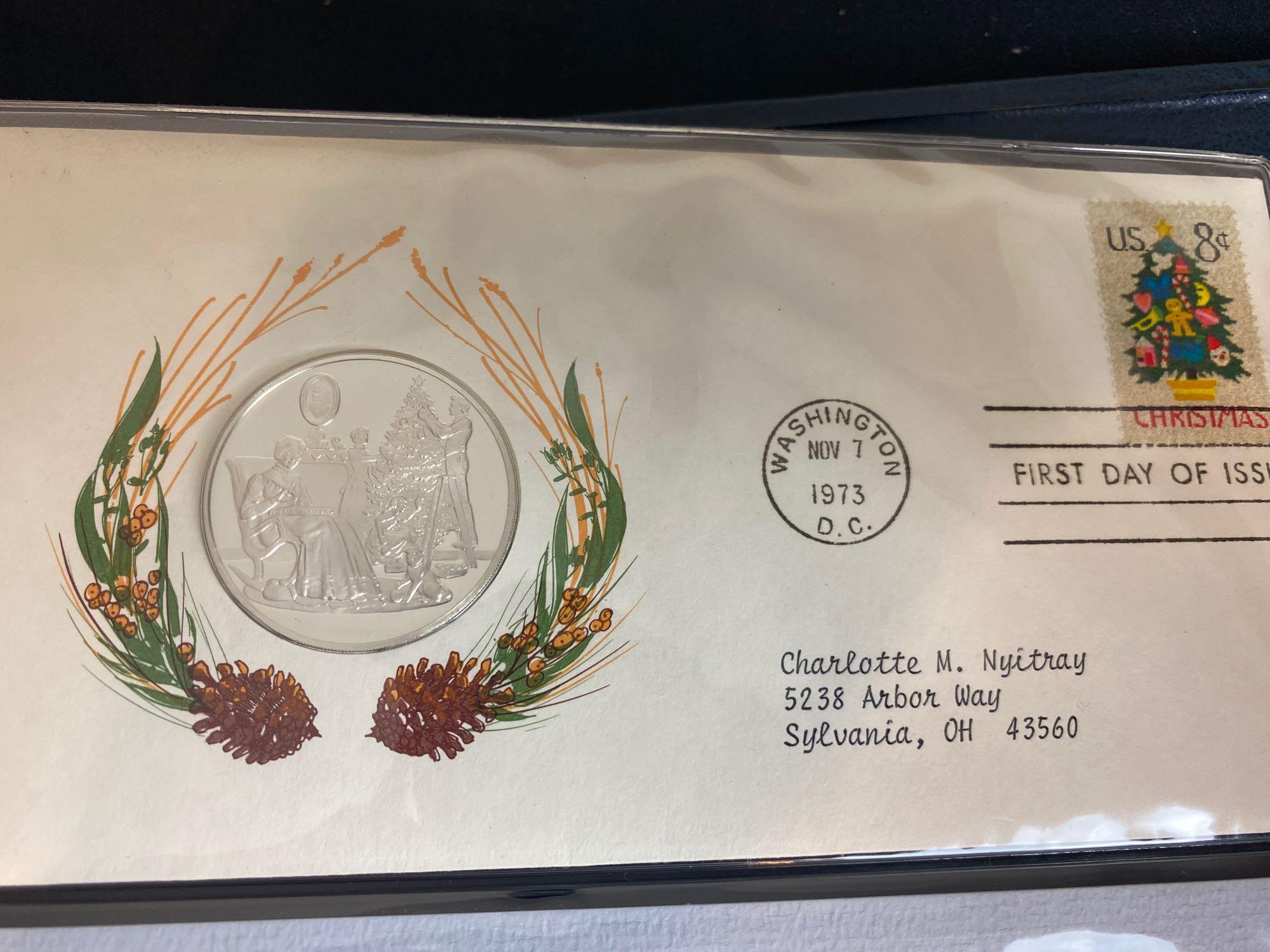1973 Medallic First Day Covers Post Masters of America