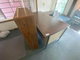 UP- Metal Desk with Bookcase