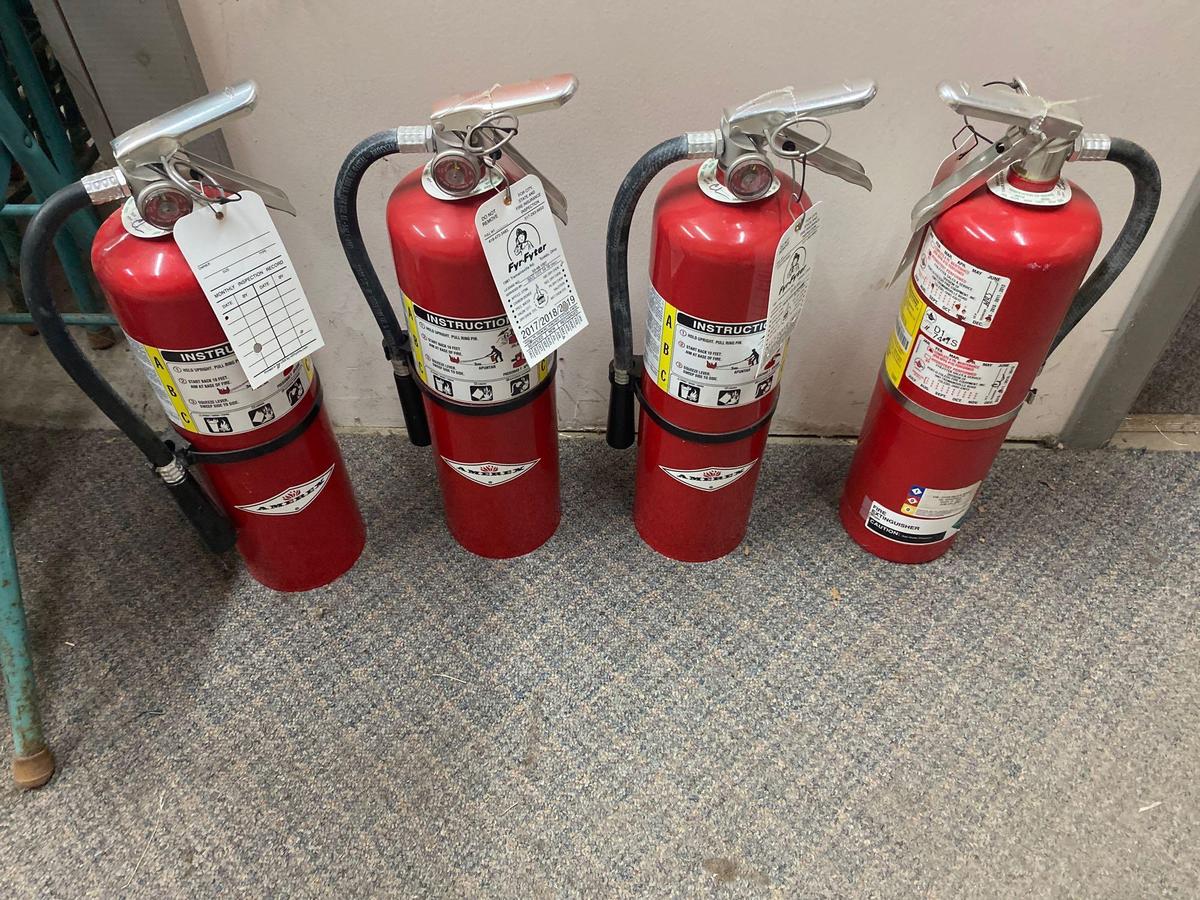 W- (4) Large Fire Extinguishers