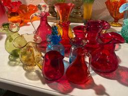 BS2- Lot of (13) Colored Crackled Glass