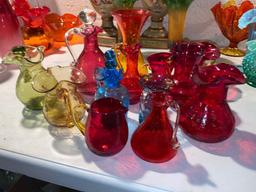 BS2- Lot of (13) Colored Crackled Glass