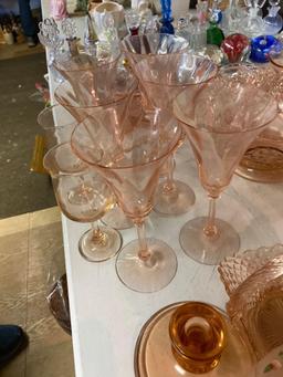 BS2- Lot of (8) Pink Depression Glass