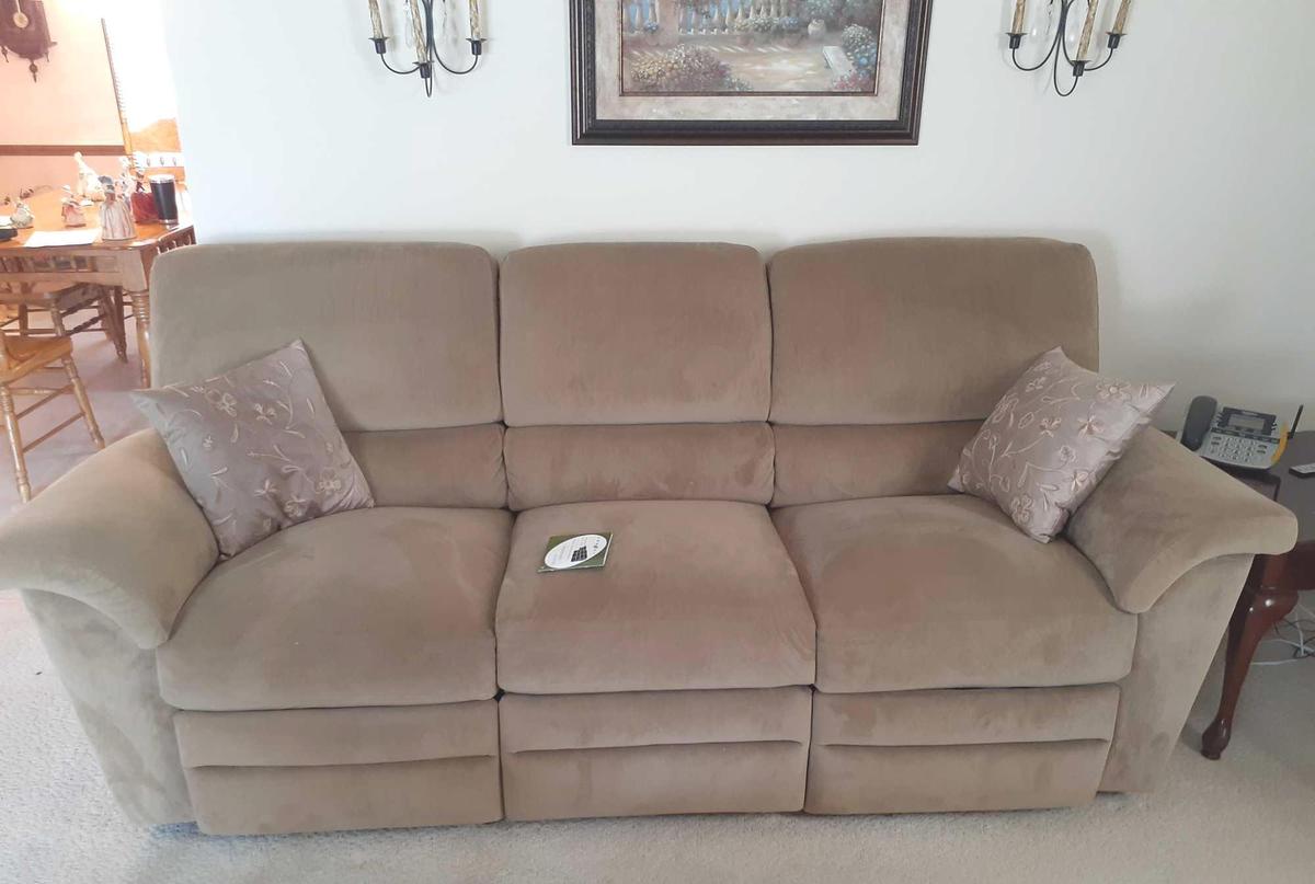 L- Split Reclining Couch and Double Recliner