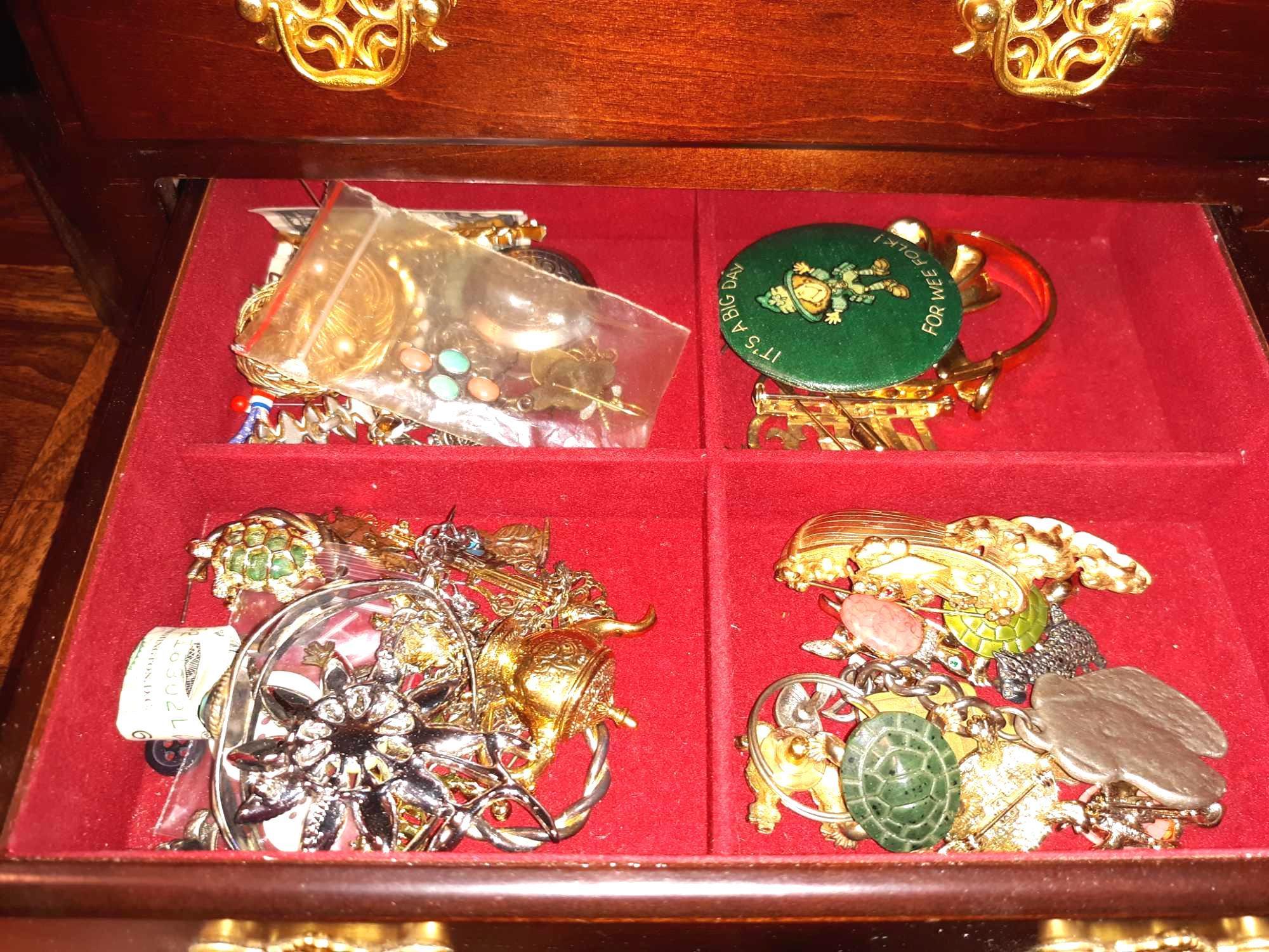 Jewelry Box with Estate Jewelry