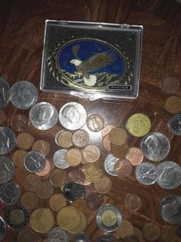 Coin Collection with Belt Buckle