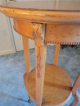 BR-1 Two Tiered Tiger Oak Plant Stand