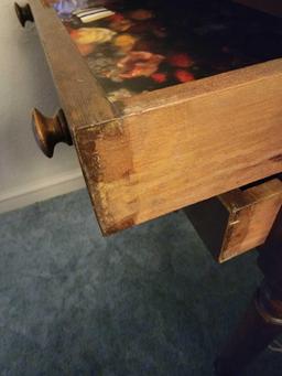 BR-1 Antique Wood Side Table