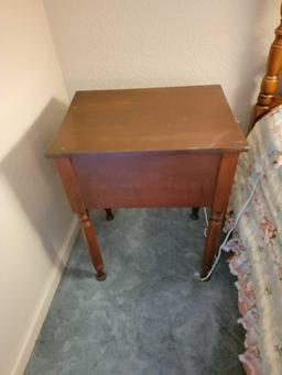 BR-1 Antique Wood Side Table