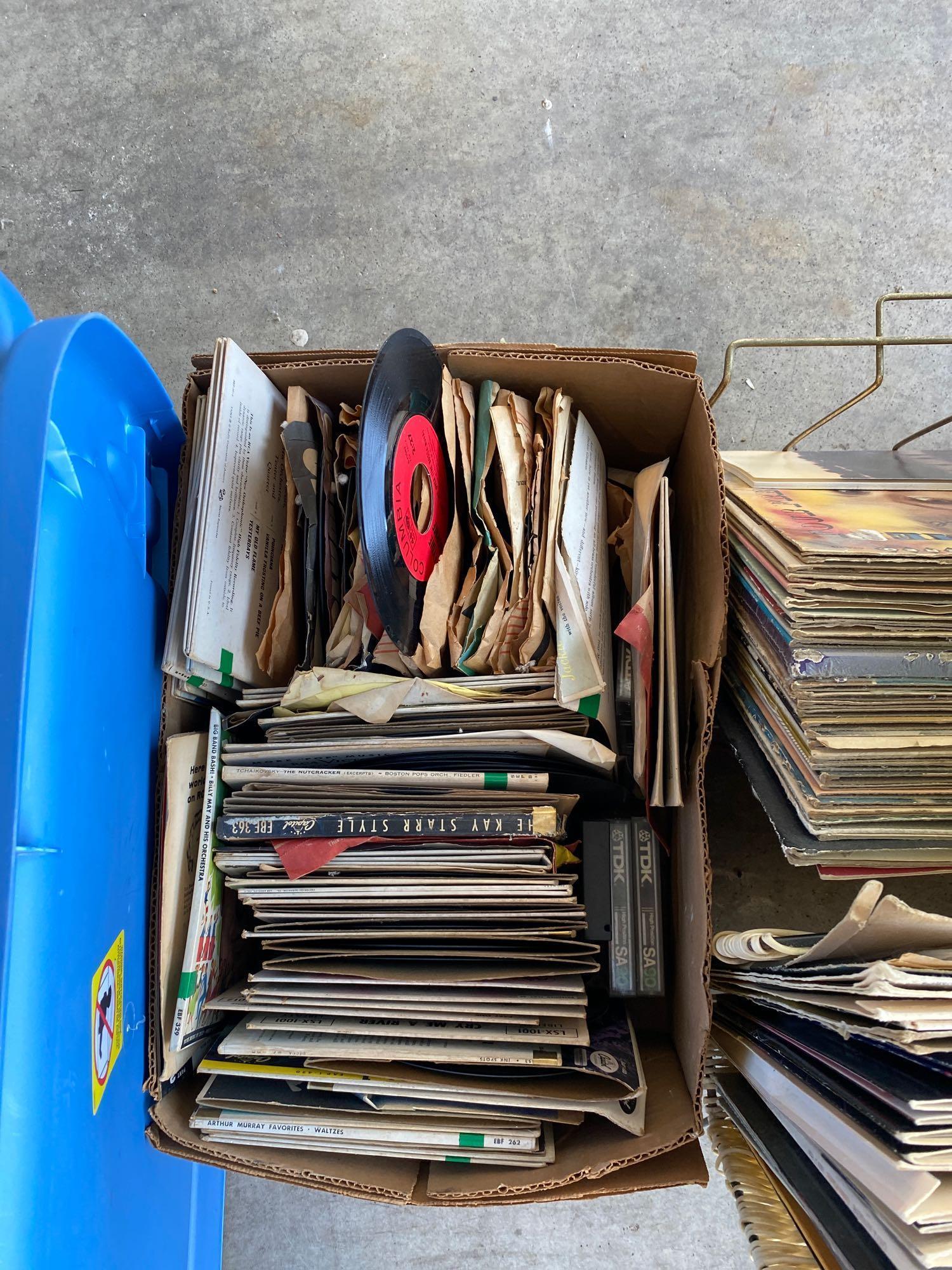 G- Lot of (6) Boxes of Records