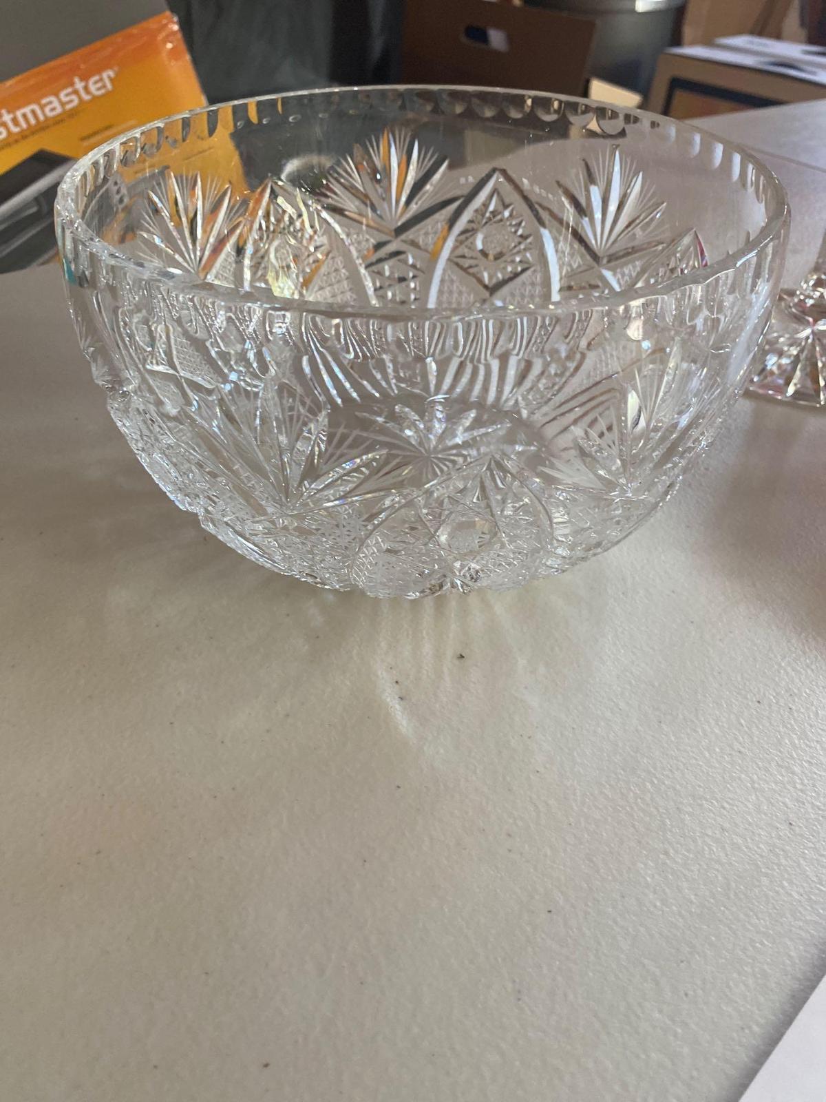 O- Cut Glass Crystal Bowl