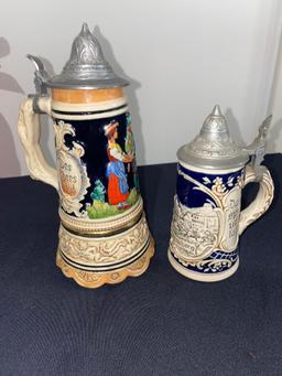 (2) Beer Steins