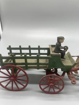 B- Cast Iron Horse Drawn Cart