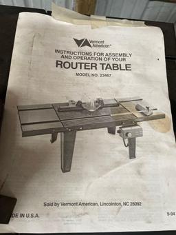 B- Vermont American Router Table