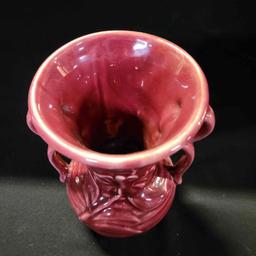 B- Vintage Shawnee Art Pottery Double Handled Vase