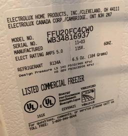 G- Frigidaire Electrolux Freezer