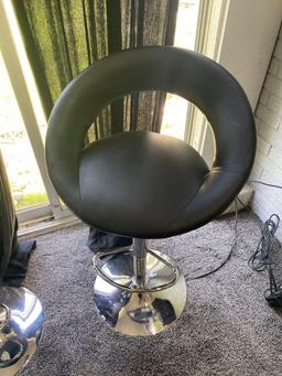 HT- (4) Upholstered Swivel Stools