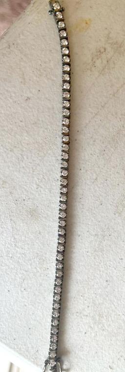 B2- 925 Marked Tennis Bracelet and Sterling Silver Ring