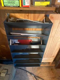 S- Wood Cabinet and Metal Rack