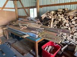 B- Scrap Pile, Large Lot of Firewood, Wood Table