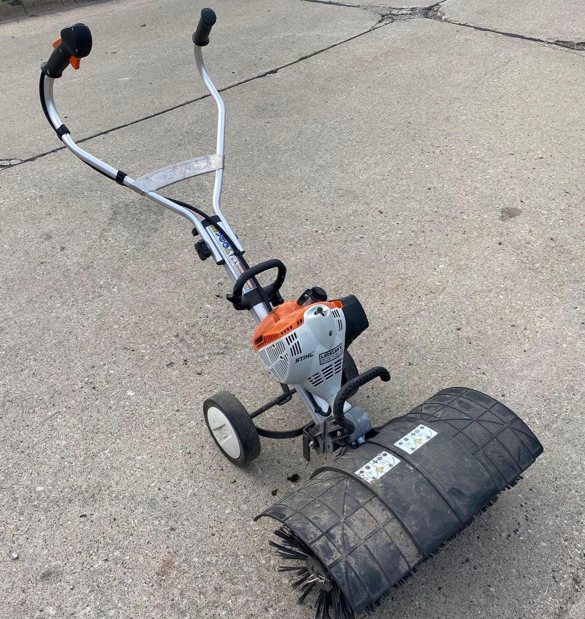 Stihl MM 56C Yard Boss With Sweeper Attachment