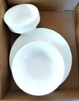 FR- Assorted Corelle Plates, Cereal Bowls, and Small Bowls