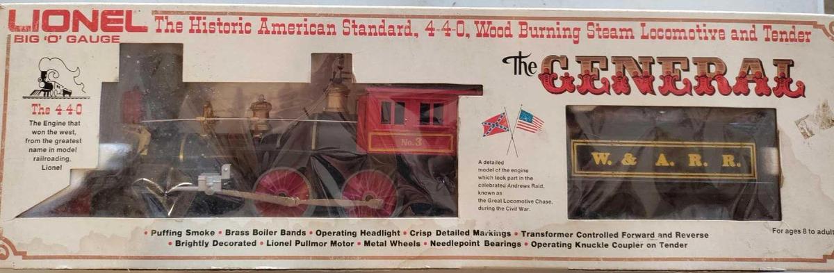 Lionel Big "O" Gauge The Historic American Standard, 4-4-0 Wood Burning Steam Locomotive and Tender