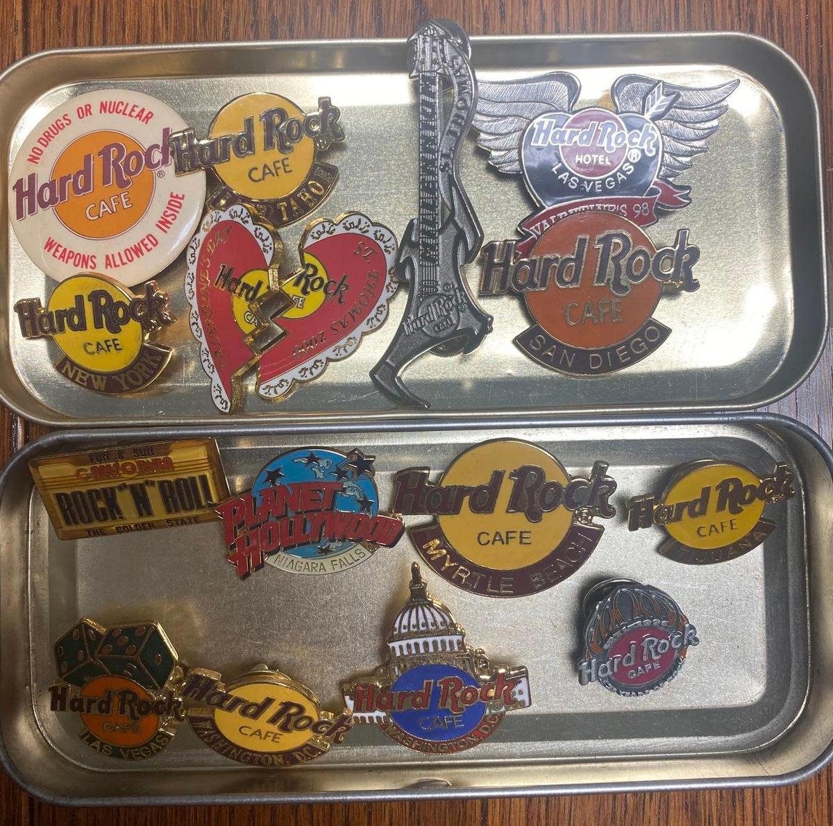 Hard Rock and Planet Hollywood Collector Pins