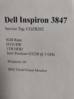 F- Dell Inspiron 3847