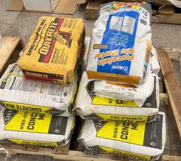 Pallet of Sakrete Concrete Mix and Mapei Porcelain Tile Mortar