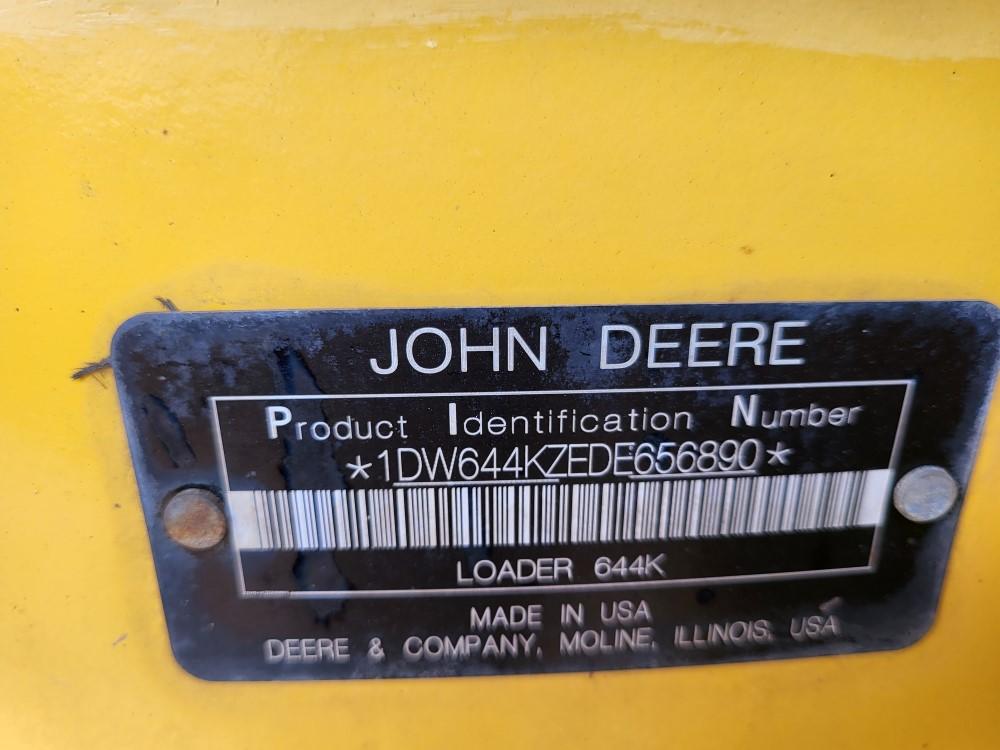 2014 Deere 644k Wheel Loader