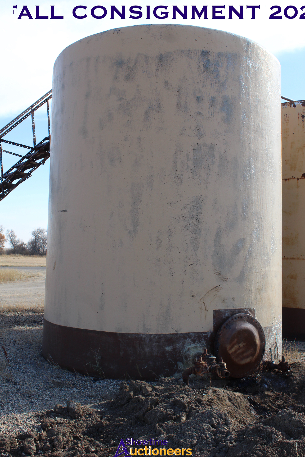 (3) Tank Battery Station Consisting of (3) 400-Bbl Upright Steel Tanks with Ladder & Stairs