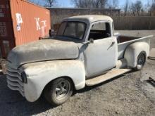 1953 CHEVROLET 3100 SERIES. SERIAL NUMBER H52S025660. MILEAGE 21,331.