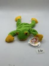 Smoochy the frog beanie baby