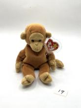 Bongo the tan tail monkey beanie baby