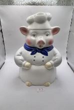 Ceramic pig chef with original box