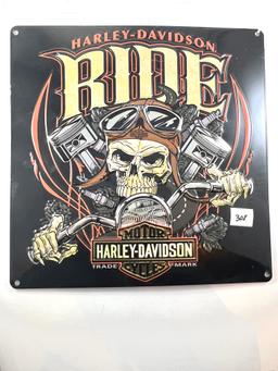 Harley Davidson Ride Metal Wall Sign