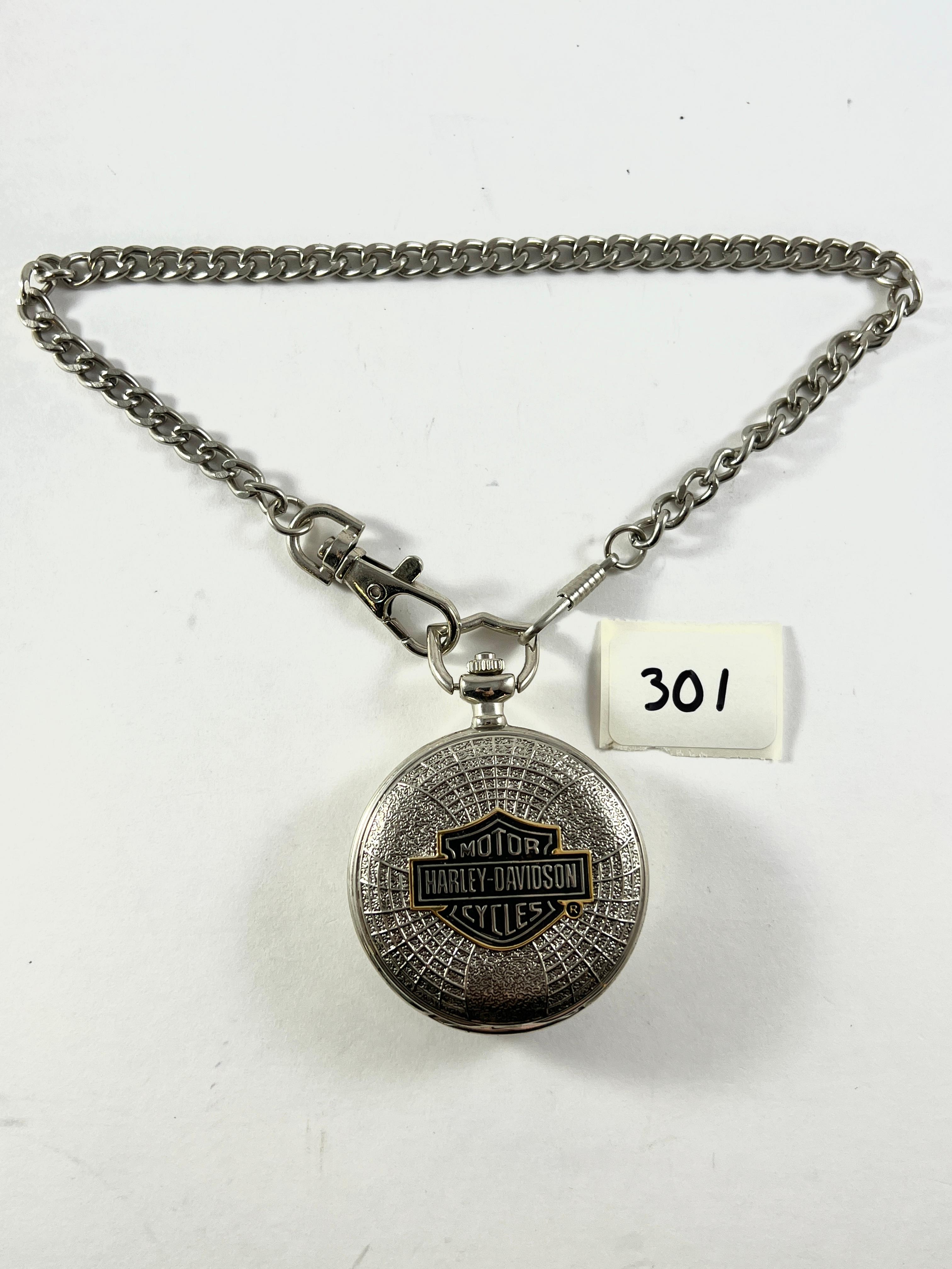 HARLEY DAVIDSON POCKET WATCH WITH CHAIN