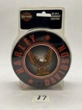 HARLEY DAVIDSON 4 ABSORBENT COASTER SET