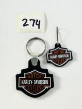 HARLEY DAVIDSON TWO KEYCHAINS