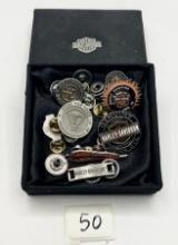 HARLEY DAVIDSON BOX OF PINS