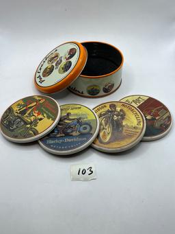 HARLEY DAVIDSON COASTER SET