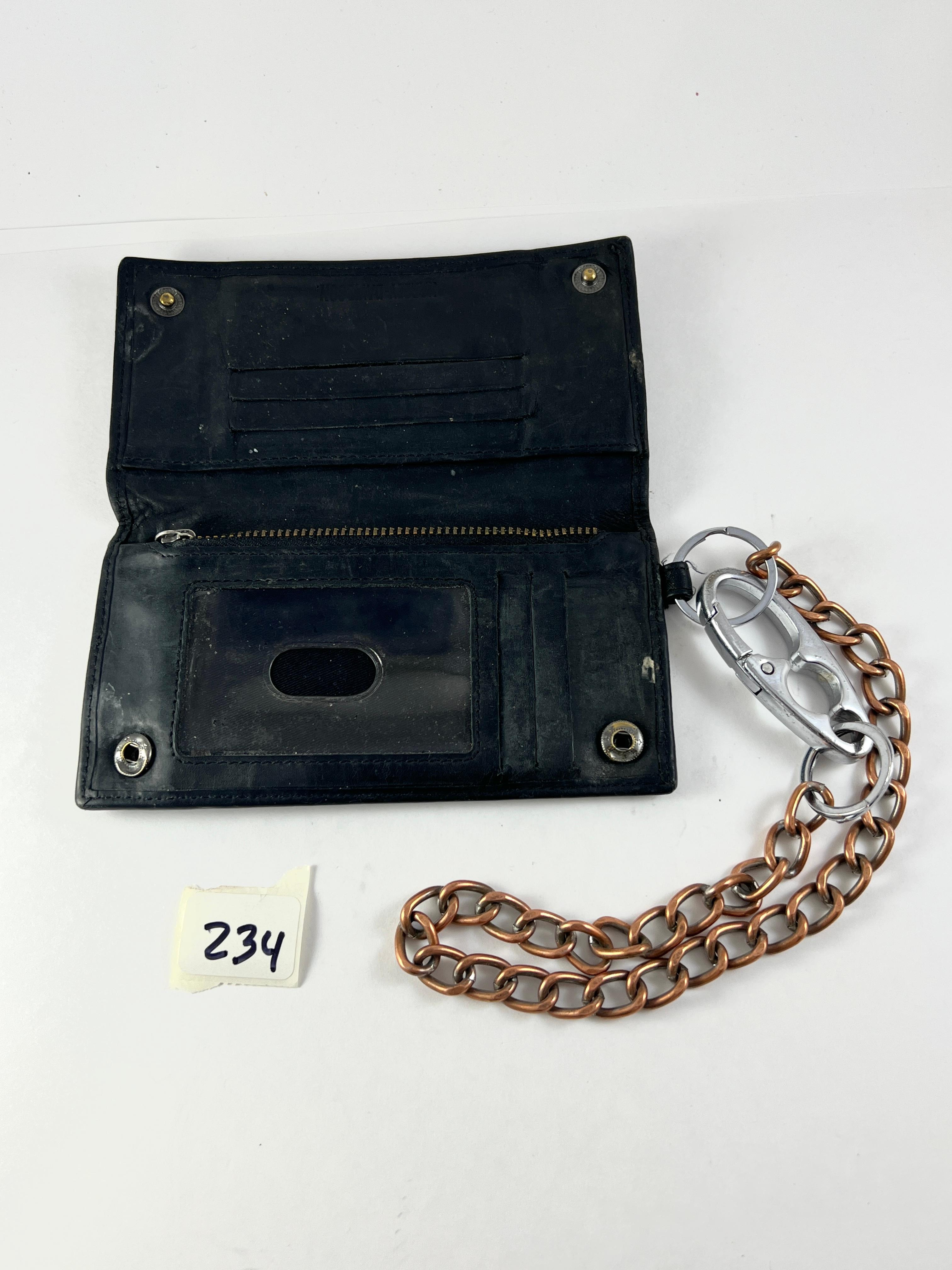 HARLEY DAVIDSON LEATHER WALLET WITH CHAIN