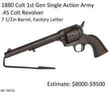 1880 Colt Single Action Army .45 Colt Revolver