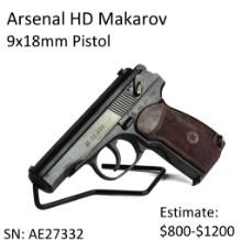Arsenal Bulgarian 9x18mm Semi-Auto Pistol