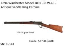 Winchester Model 1892 .38 WCF Saddle Ring Carbine