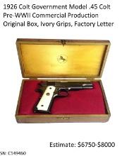 1926 Colt Government Model .45 Colt Pistol